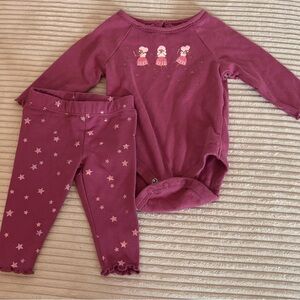Carter's Plum Pink Star Ballet Girls Matching Set